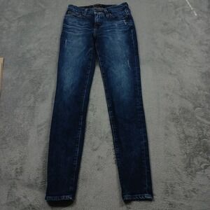 Big Star Jeans Womens 25 Blue Denim Alex Skinny Distressed Western‎